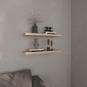 Belville Floating Shelves, 2 Shelves, 1.50" H (Color: Light Pine)